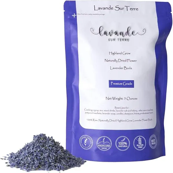 Lavande sur Terre Dried Lavender Flower Buds (10 Ounces Bag), LV-O-N-2