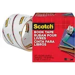 Scotch Book Tape, 3 in x 540 in, 1 Tape Roll, Clear, Home Office and School Supplies