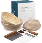 Sourdough Bread Baking Supplies, 2 Rattan Baskets, 2 Basket Covers