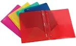 TOPS Oxford Translucent Poly Twin-Pocket Folders, Letter Size, Assorted Colors, Box Of 25 Folders