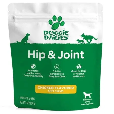 Doggie Dailies Glucosamine for Dogs - 225 Chews - Joint Supplement Dogs... 