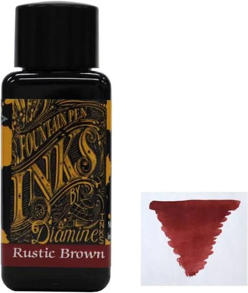 Diamine Fountain Pen Bottled Ink 30ml Rustic Brown