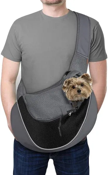 YUDODO Pet Dog Sling Carrier Breathable Mesh Travel Safe Sling Bag Carrier for Dogs Cats