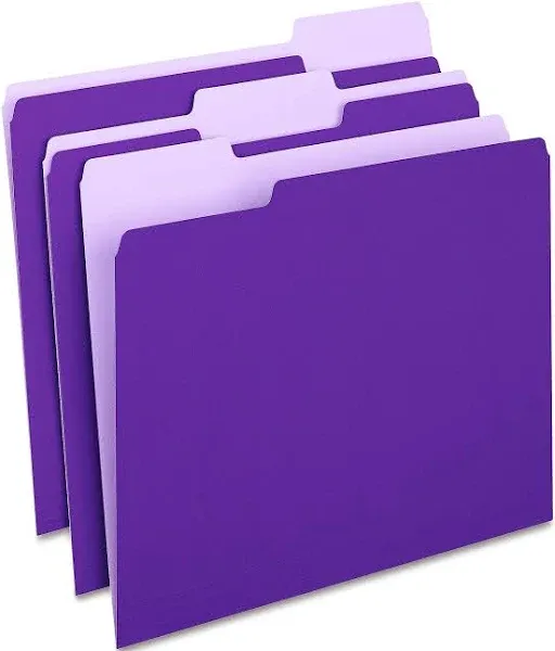 Staples Colored Top-Tab File Folders