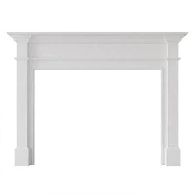 Modern Ember Lakeport 56" Wood Fireplace Mantel Surround Kit - White