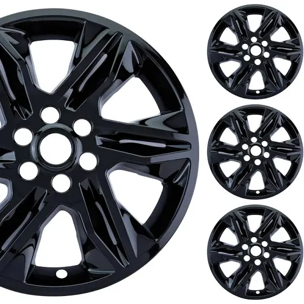 GLOSS BLACK WHEEL SKIN SET 18&#034; FOR 2019-2022 CHEVROLET BLAZER 2LT 3LT