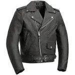 Superstar - Men's Leather Motorcycle Jacket Black