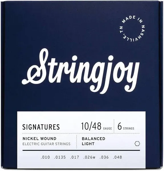 Stringjoy Signatures Balanced Gauge Nickel Wound Electric Guitar Strings