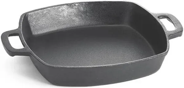 TableCraft Pre-Seasoned 10" Cast Iron Square Fry Pan | Commerical Quality for Restaurant or Home Kitchen Use, 2 quart, Black