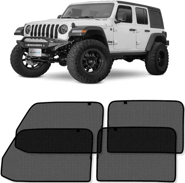 Car Shades for Side Windows Sunshade Protector for 2018-2024 Jeep Wrangler JL