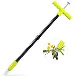 ORIENTOOLS Weed Puller Manual Weeder Weeding Tool Twist Dandelion Puller Weed Extractor with Steel Handle and 3 Claws, Stand Up Garden Lawn Easy Root Remover Garden tool, 93cm