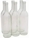 North Mountain Supply - W5CL6 750ml Glass Bordeaux Wine Bottle Flat-Bottomed Cor