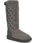 Kids' Ugg Classic Cardi Cabled Knit Boots 13 Grey