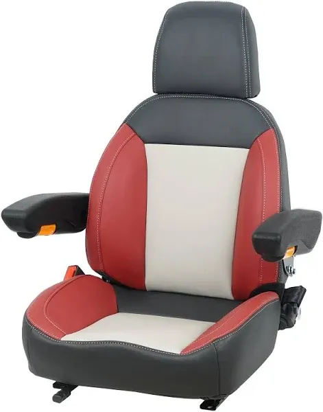 Universal Tractor Seat, Forklift Seat with Seatbelt and Adjustable Backrest H...