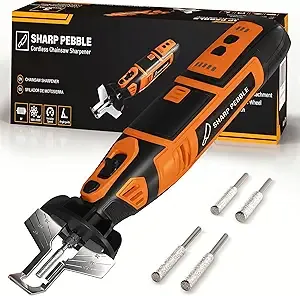 Sharp Pebble Electric Cordless Chainsaw Sharpener Kit - Comes with Chain Saw ...