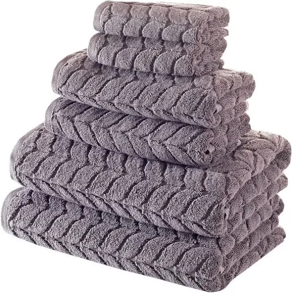 Bagno Milano 100% Turkish Cotton Jacquard Luxury Towel Set – Quick Dry Non-GMO Ultra-Soft, Plush and Absorbent Luxury Durable Turkish Towels Set