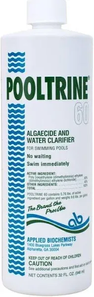 Applied Biochemists Pooltrine 60 Algaecide - 1 qt