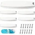 6-Pack, White 18&#034; Universal Pool Ladder Steps Replacement Heavy-Duty Molded P...