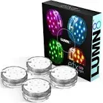 LUMN8 EFX LED Waterproof Lights - Multicolor Accent Submersible LED Lights - Premium Indoor & Outdoor Battery Operated Lights - LED Puck Light for