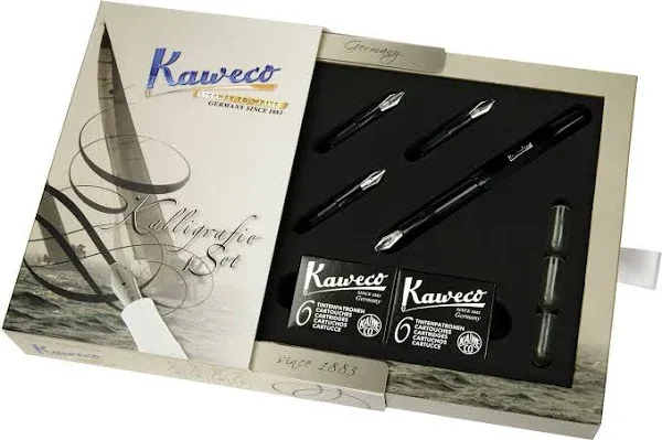 Kaweco Calligraphy Set - Black - Nib Sizes 1.1, 1.5, 1.9, 2.3"