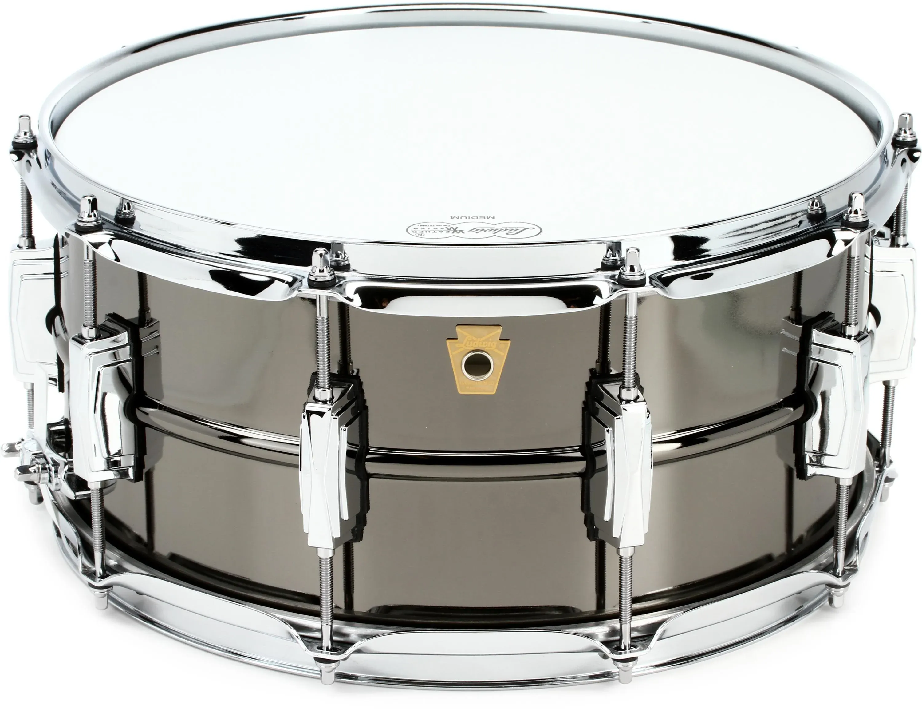 Ludwig LB417 Black Beauty 6.5x14" Brass Snare Drum | Reverb