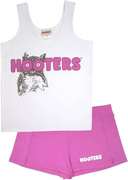 Ripple Junction Hooters Girl Iconic Waitress Outfit Includes Tank Top and Shorts Set Officially Licensed