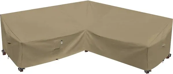 Heavy Duty Outdoor Sectional Sofa Cover, Waterproof 600D Patio Sectional Couc...