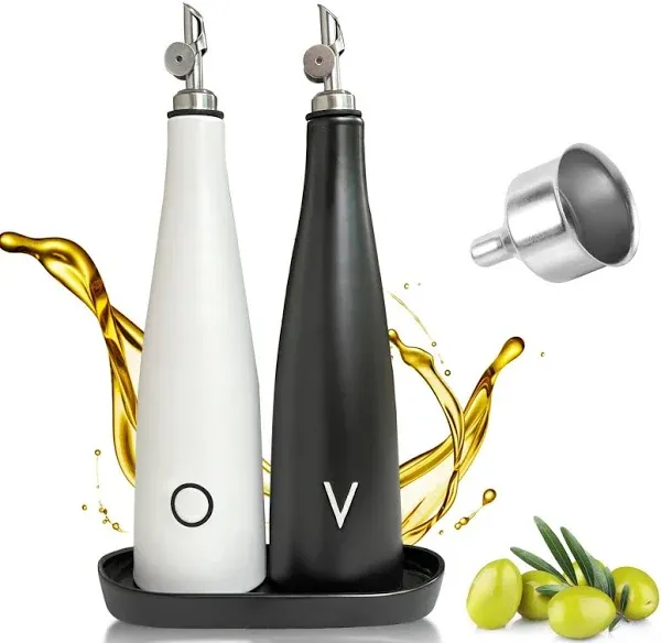 Ceramic Oil and Vinegar Dispenser Set