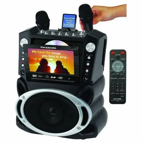 (OLD MODEL) Karaoke USA Karaoke System with 7-Inch TFT Color Screen and Record Function (GF829)