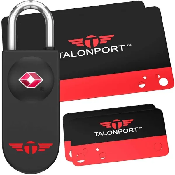 TALONPORT Keyless TSA Luggage Locks With Card Keys No Combo - 2 Locks