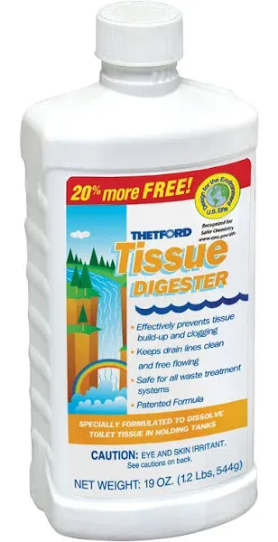 Thetford 15844 RV Trailer Camper Sanitation Tissue Digester