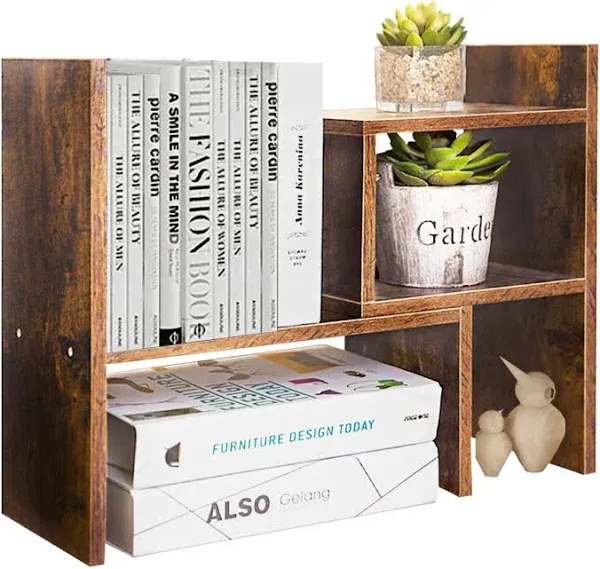 Adjustable Wood Desk Shelf Organizer Office Home Multipurpose desktop shelf, ...