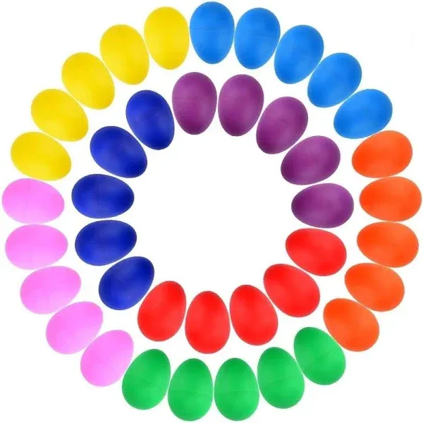 Augshy 40pcs Plastic Egg Shakers