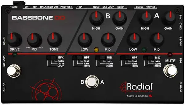 Radial Engineering Tonebone Bassbone OD Bass Preamp &amp; Overdrive