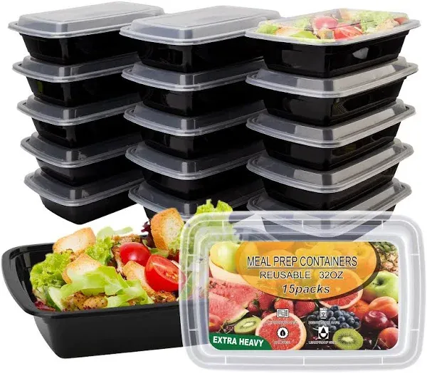 Ezalia 15 Pack Meal Prep Containers