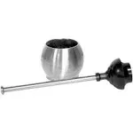 Toilettree Products Freestanding Stainless Steel Toilet Plunger Silver