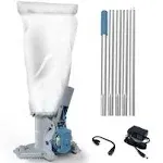 Kokido Rechargeable Pool Leaf Vacuum with Section Pole, 5X Suction, Deep Clean