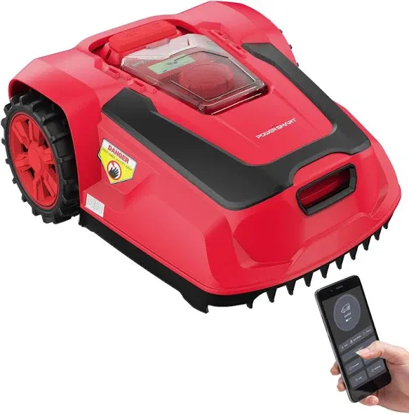 PowerSmart 20V Robot Lawn Mower - Covers 1/4 Acre / 10,890 Sq.Ft with Smart APP Control - PDL08A(Battery & Charger Included)