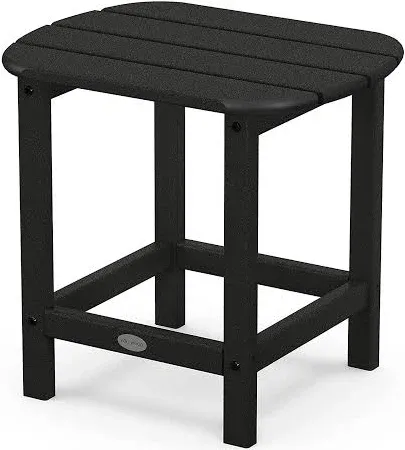 POLYWOOD SBT18BL South Beach 18&#034; Outdoor Side Table, Plastic/Resin, Black, NEW