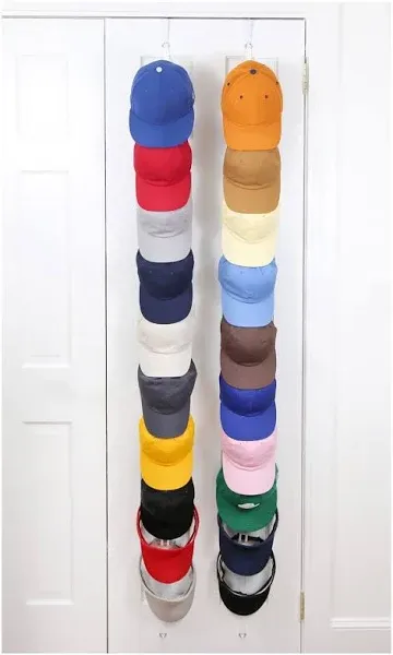 Cap Rack FAV | Hat Racks | Hold up to 40 caps | Over Door Organizer | Basebal...