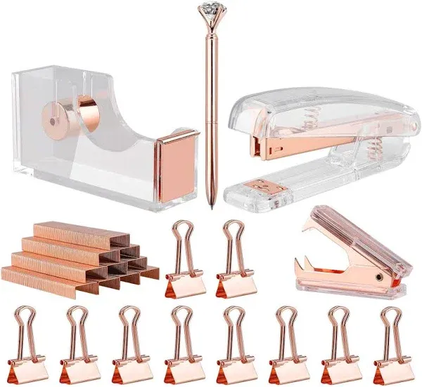 KIDMEN Rosegold Desk Accessory Kit