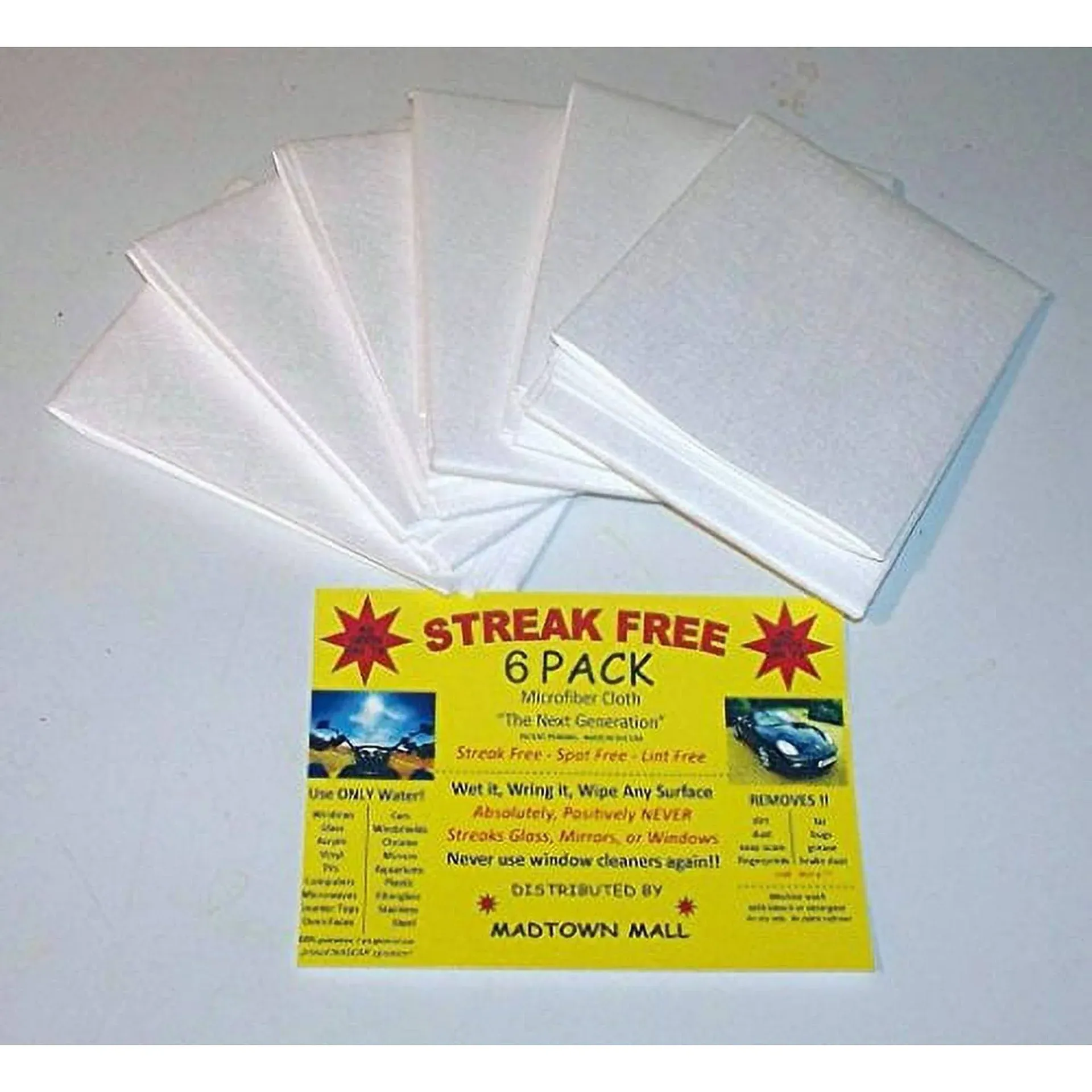 Streak Free Microfiber Cloth 6 Pack