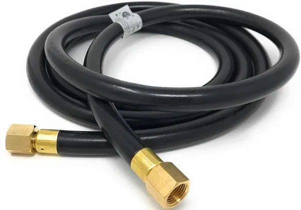 MI MADOL IMPORTS, LLC MADOL 8' LP Propane Gas Hose Assembly - 3/8" Female Flare x 3/8" Female Flare Coupling Connector Fitting [3278] Low Pressure for Tanks RV BBQ Grills