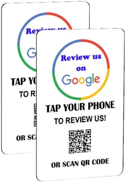 Tap and Share Contactless Sharing Smart Nfc Google Review Follow Card Sticker