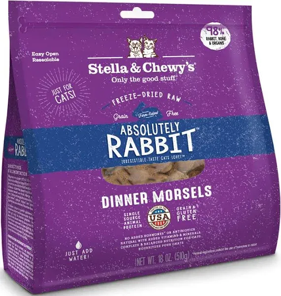 Stella & Chewy's Absolutely Rabbit Dinner Morsels Freeze-Dried Cat Food