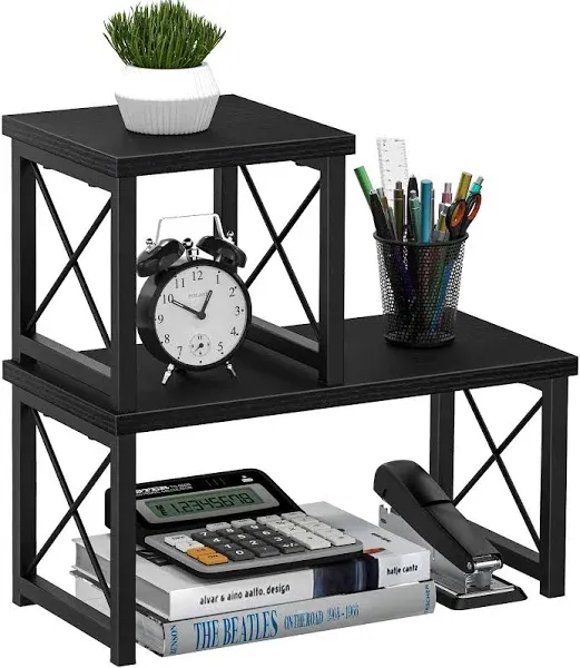 Desktop Shelf, Desktop Organizer Shelf, Freestanding Small Bookshelf Desk Shelf 