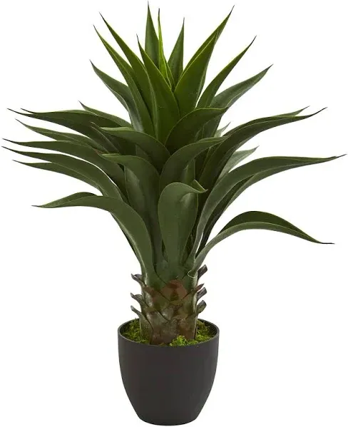 28&#034; Agave Succulent Artificial Plant w/31 Lvs Home Office Decor. Retail $89