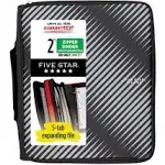 Five Star 2&#034; Zipper Binder Plus Multi Access File, 8-1/2&#034; x 11&#034;, Black