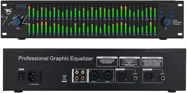 TKL T2531 Professional Graphic Equalizer Audio Processor Two 31-Band Spectrum Display 2U Audio Digital Equalizador Professional Sound system Professional Equalizers For KTV Stage Performance