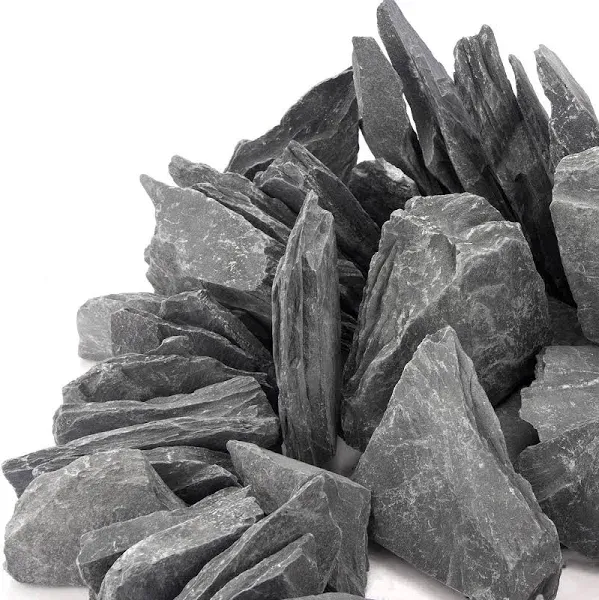 18 Pounds Natural Slate Stone Rocks 3 to 5 inch Slate Stone Rocks for Aquasca...